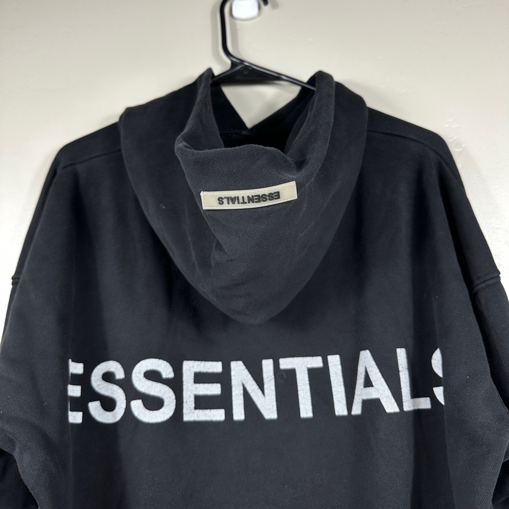 Essentials Fear of God 3M logo Pullover Hoodie in Black Size Small - Picture 4 of 8